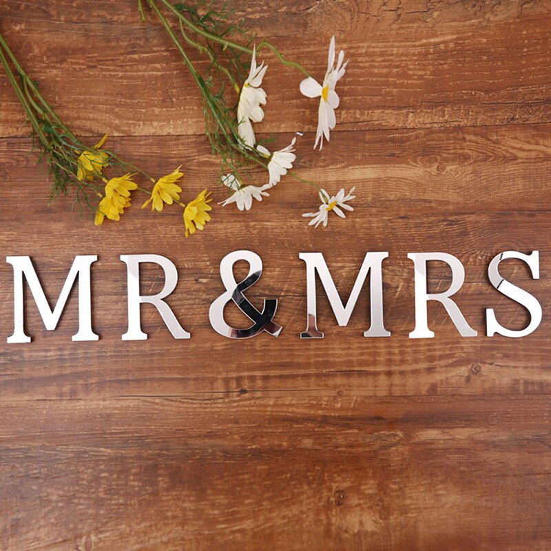 Acrylic Mirror 3D DIY Wall Stickers Stickers English Letters Home Decoration Personality Special