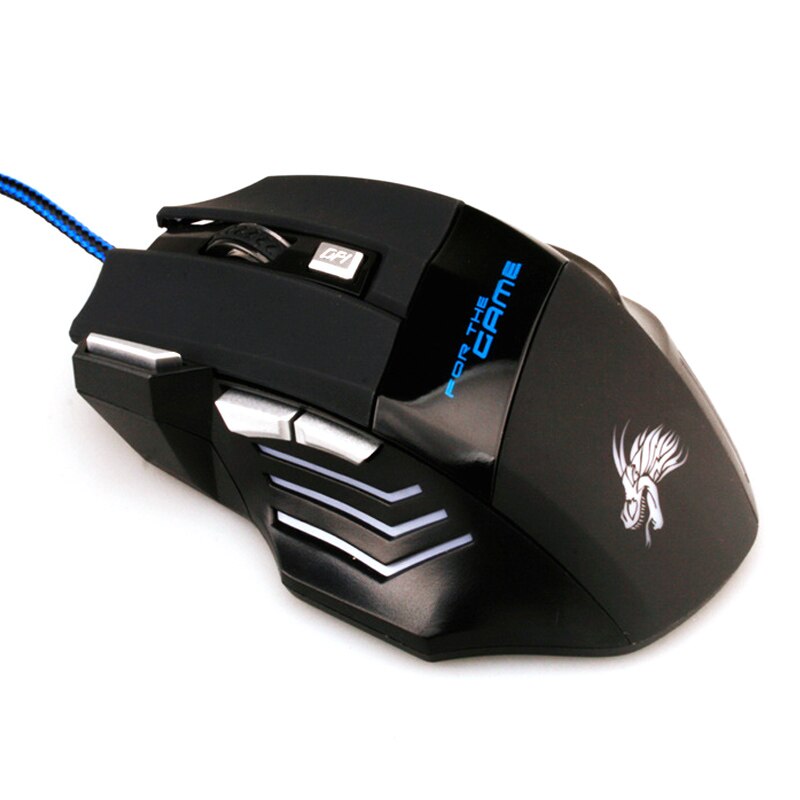 5500 DPI Gaming Mouse 7 Buttons LED Optical USB Wired Mice for Pro Gamer