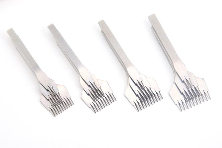 2.7/3.0/3.38/3.85 mm French Style Leather Craft Hole Punches Stitching Punch Tool Set Leather Craft Europe Oblique Flat Cut