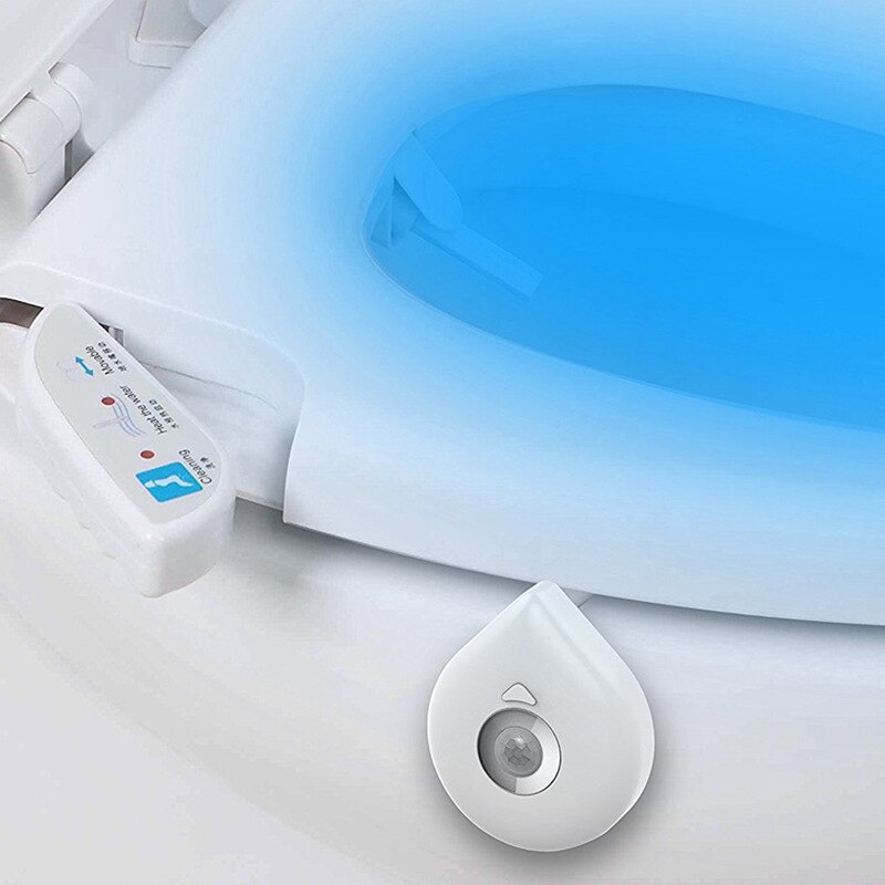 Toiletbril nachtlampje 8 kleuren waterdichte achtergrondverlichting voor toiletpot led luminaria lamp wc toiletverlichting