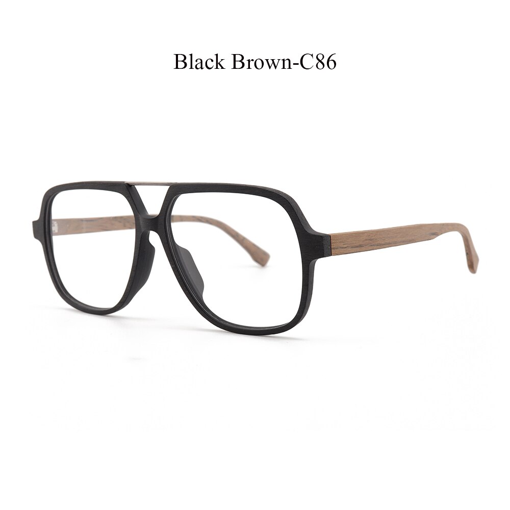 Possion de lunettes de vue pour myopie, monture surdimensionnée pour hommes et femmes, verres clairs progressifs, corée: Black Brown-C86