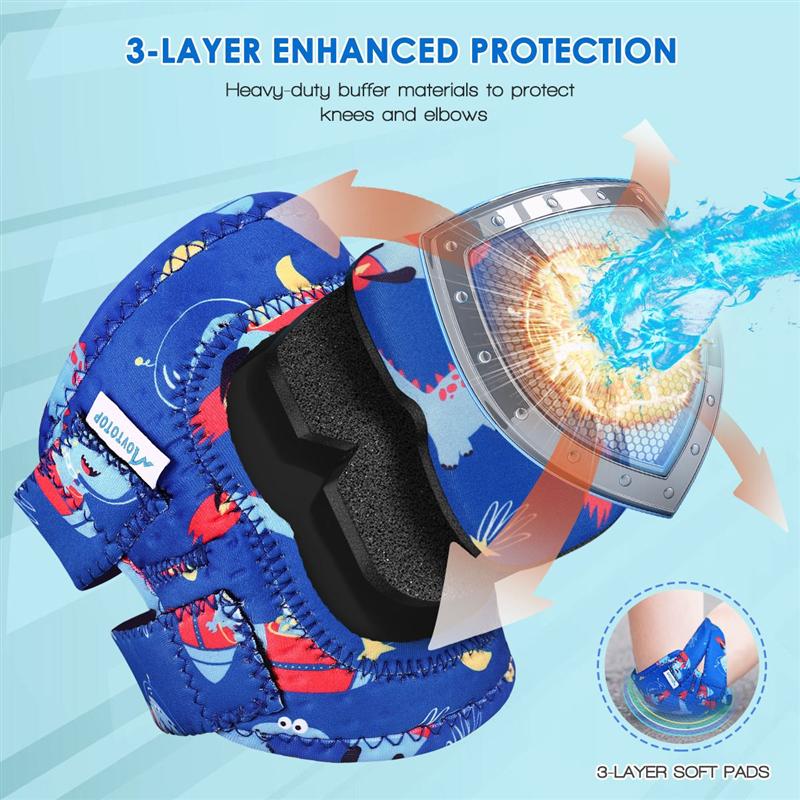 Children Knee Pads Set Kids Sports Knee Pads Knee Support Elbow Pads Gloves for Cycling Skateboarding