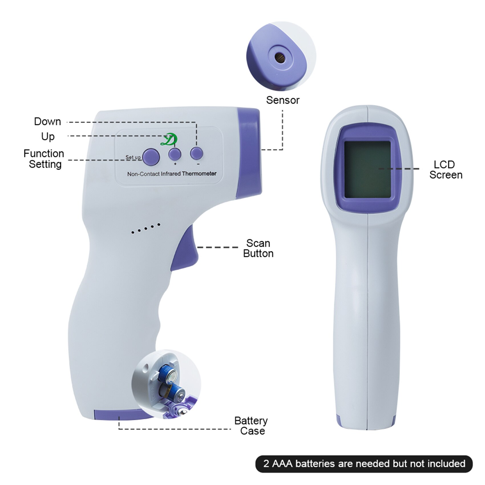 Contactless Non-Contact Digital Infrared Forehead Thermometer at Rs