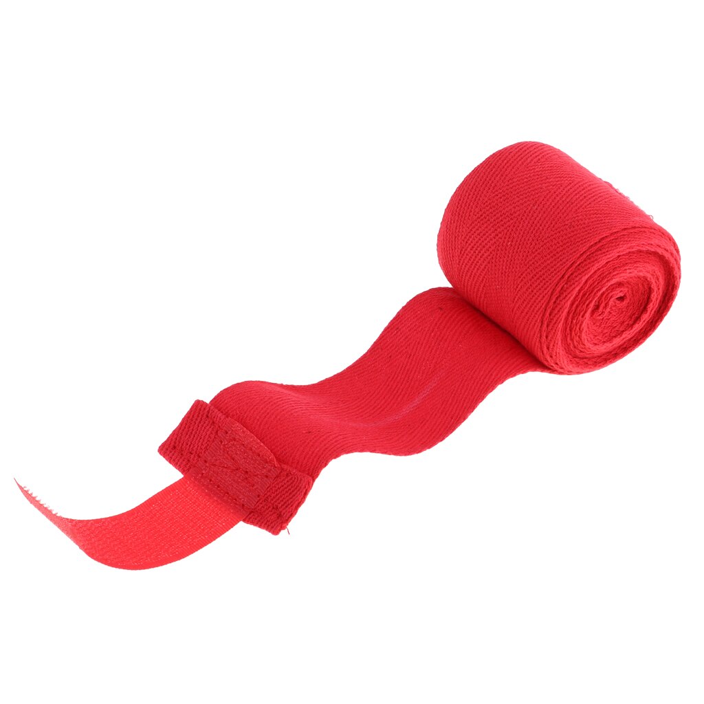 2.5M Boxing Hand Wraps for MMA Kickboxing Training Gloves Cotton Hand Wrist Support: red