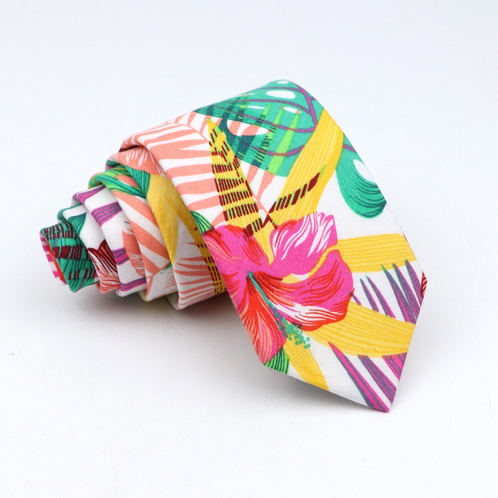 Bloemen Tie Voor Mannen Vrouwen Skinny Casual 100% Cotton Casual Bloem Skinny Hals Voor Bruiloft Suits das: 18