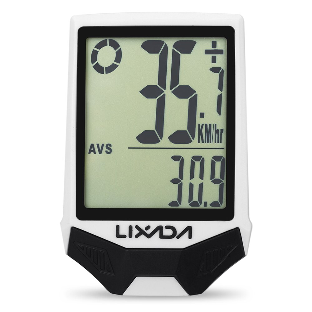 Lixada Waterproof Bicycle Computer USB Rechargeable Wireless Bike Cycling Computer Bicycle Speedometer Odometer Cycling Parts: size 2 white