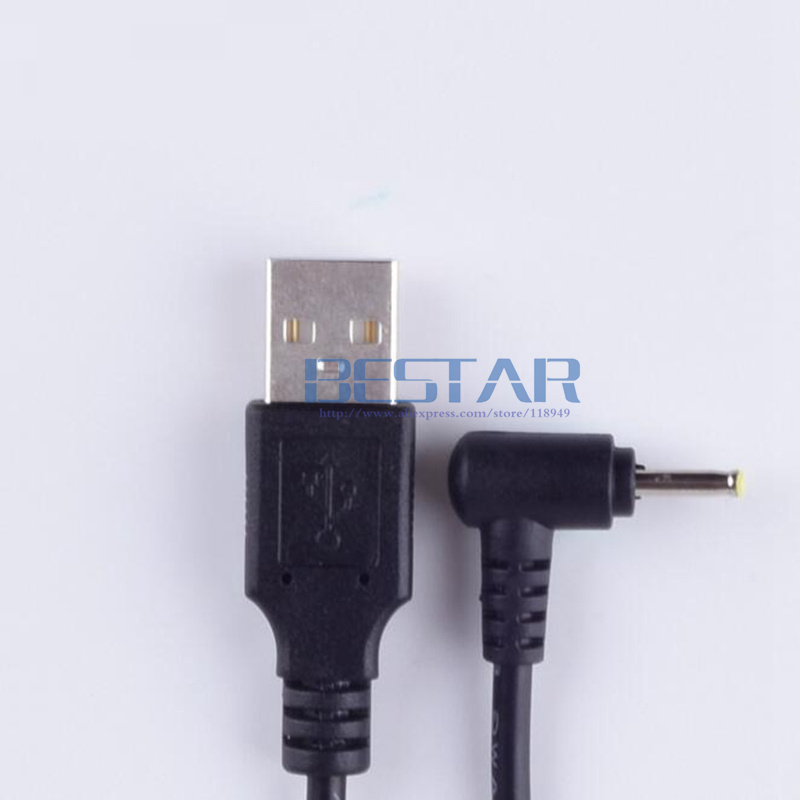 Black DC Elbow Power cable Plug USB To DC 2.5*0.7 2.5*0.7mm 2.5mm x 0.7mm 2.5x0.7 mm Jack Right Angle L shape charging Cable 1M