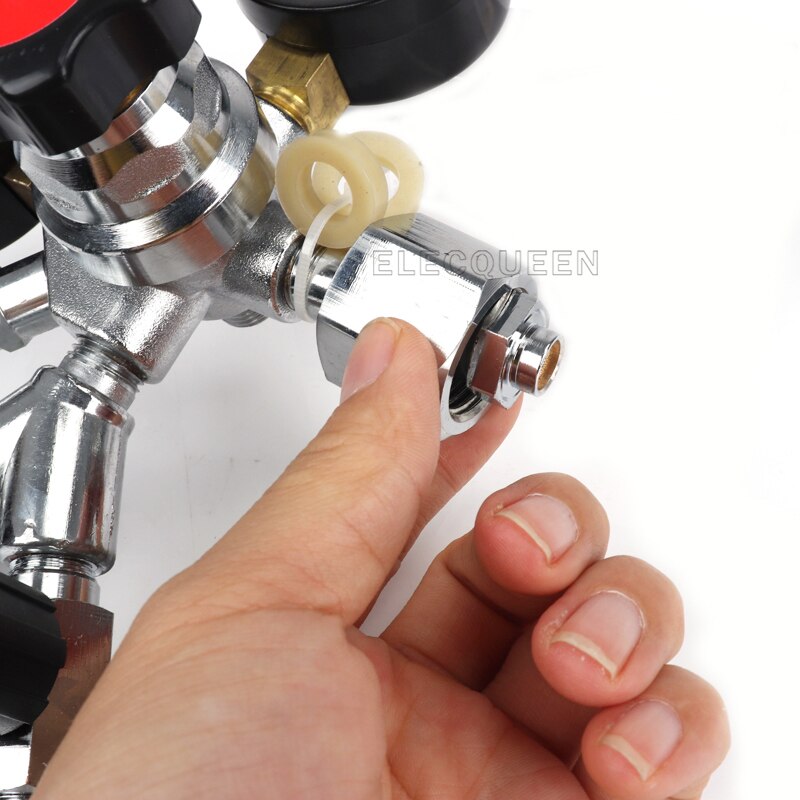 CO2 Dual Gauge Regulator with Y splier and two Checkvalve, Homebrew CO2 Regulator, 0~3000psi, 0~60psi,W21.8