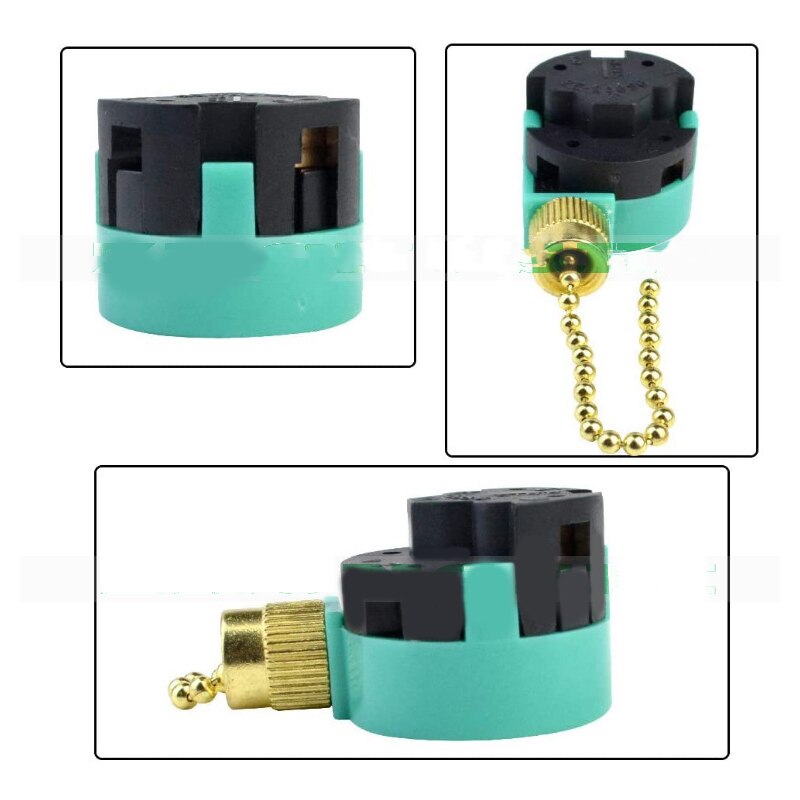 Ceiling Fan Switch 3 Speed 4 Wire Zing Ear ZE-268S6 Fan Pull Chain Switch Replacement Speed Control Switch
