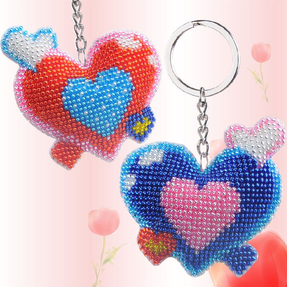 Llavero con pintura de diamante 5D, colgante bordado de diamante de imitación especial, Kits de artesanía DIY, accesorios de llavero de punto de cruz