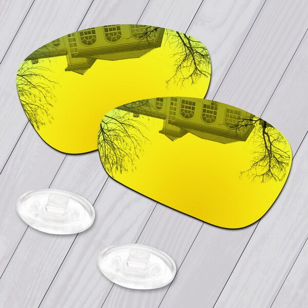 E.o.s Gepolariseerde Verbeterde Vervanging Lenzen Voor Oakley Crosshair 1.0 Zonnebril-Meerdere Keuze: 24K Golden-Nose pads