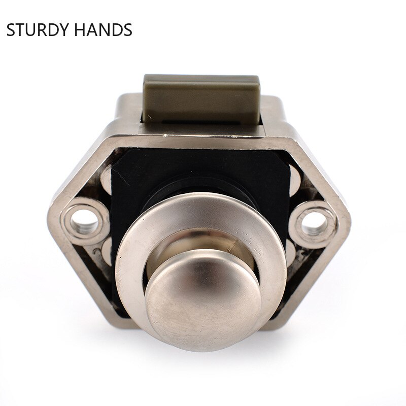 Zinc Alloy Push Button Latch for Cabinet Bedroom Dressing Table Drawer Keyless Handle Locks Home Renovation Hardware Supplies