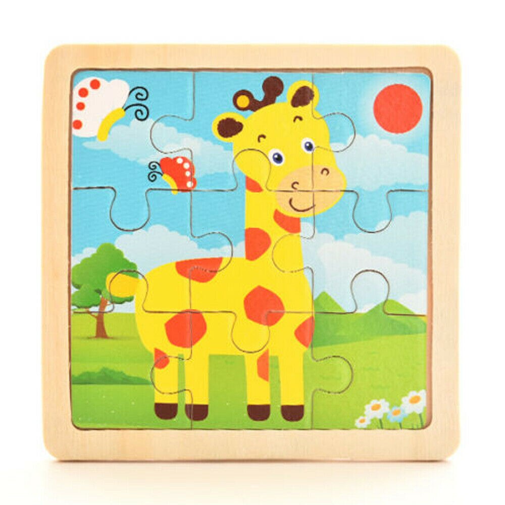 17 Styles Animals Wooden Puzzle Development Learning Color Shape Toddler Baby Educational Toy Puzzle Cartoon Jigsaw puzzle