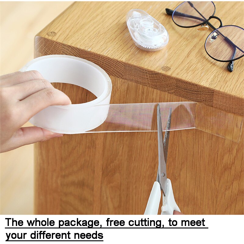 Transparent velcro nano tape can be washed and reused double-sided adhesive decorative tape tape can be pasted universal hook