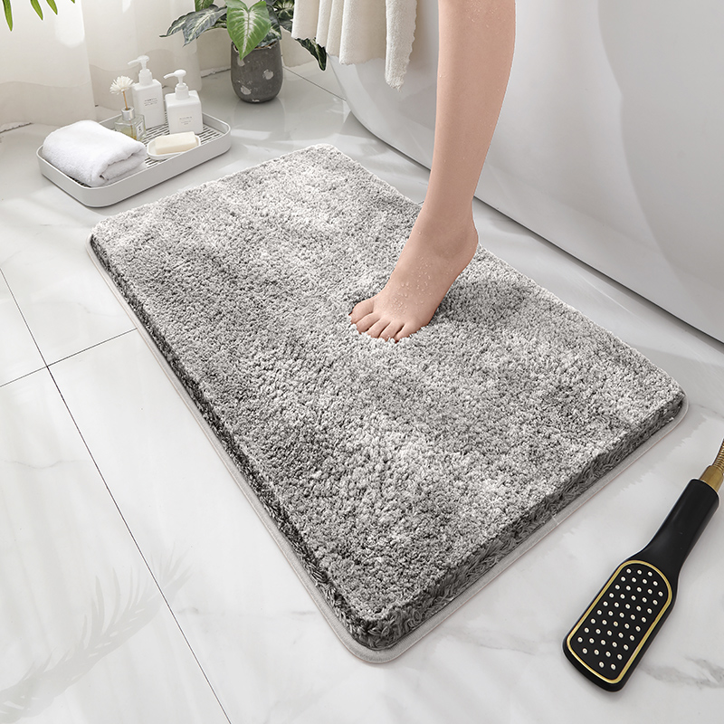 Alfombra de suelo de felpa gruesa suave y cómoda, alfombra de baño, Alfombra de dormitorio, Alfombra de sala de estar, alfombra de baño absorbente y antideslizante, hom: Blanco / 400 mm x 600 mm