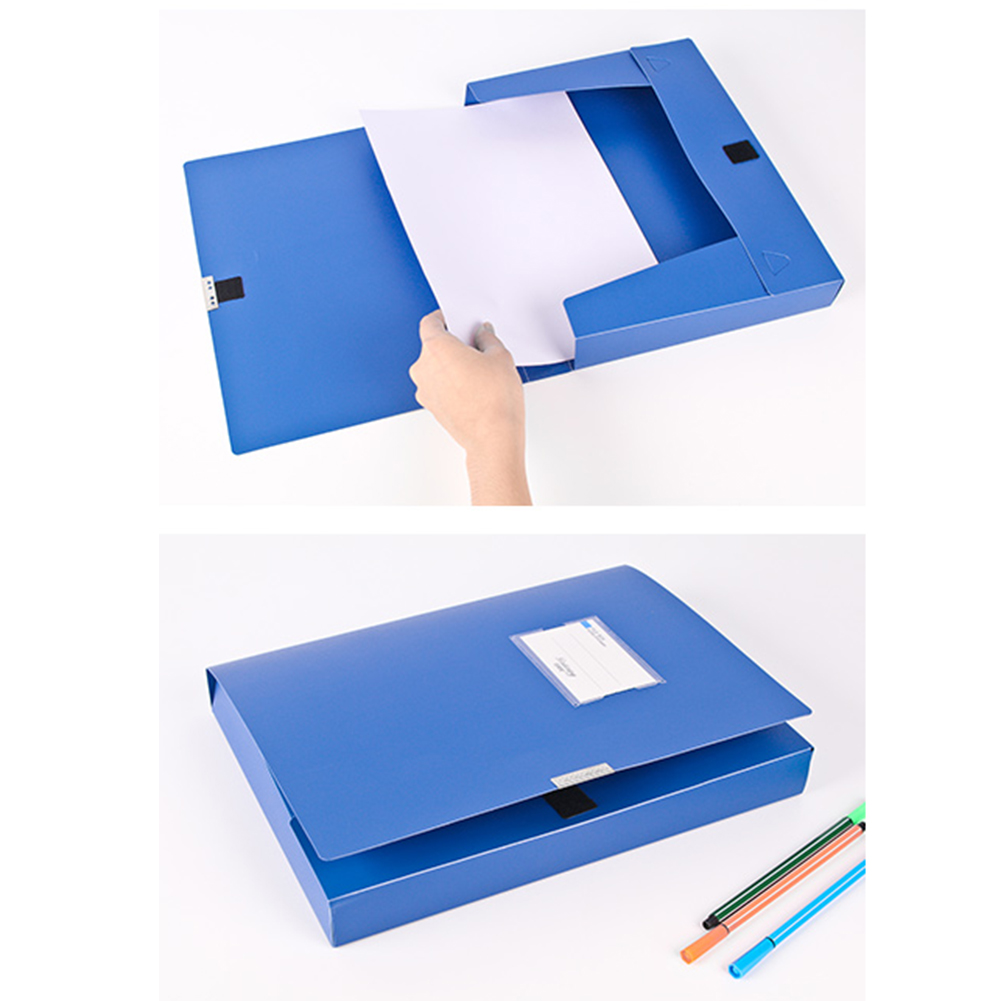 Opbevaringstaske til 1pc a4 arkiver letvægts business organizer arkivboks til skolekontorer pp klip arkivmappe bærbart dokument