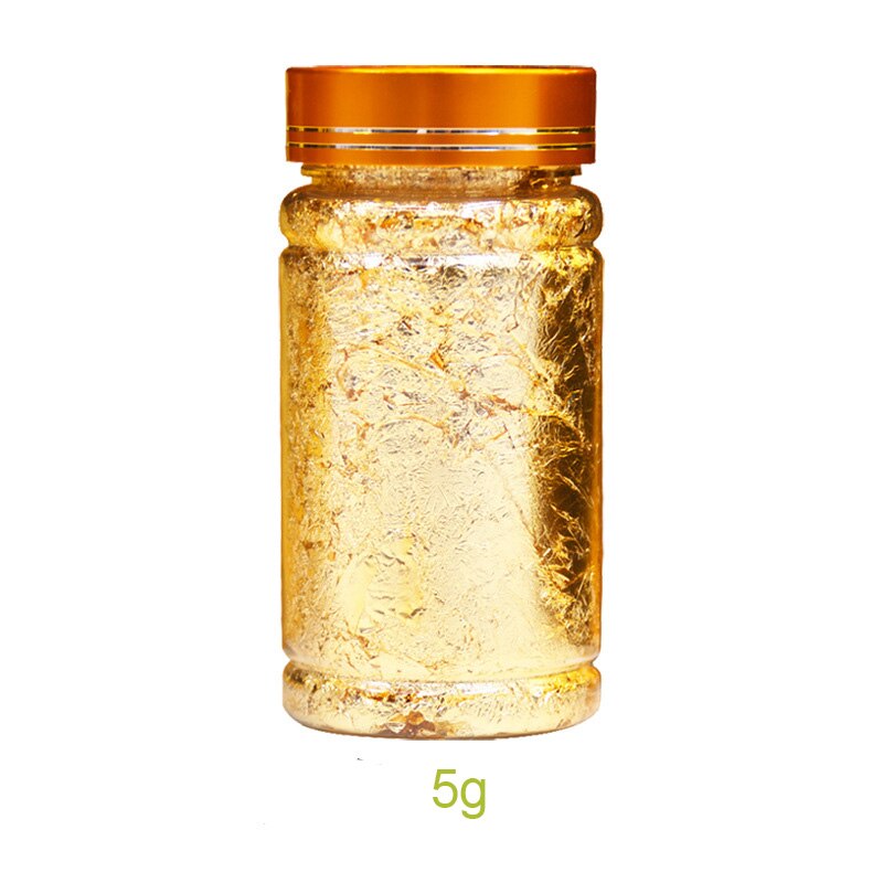 Hoja brillante, relleno de joyería, hoja dorada, escamas de lujo, arte de resina, decoración, artesanía, decoración, suministros de joyería: 5g  golden