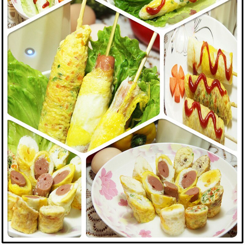 Husholdningsautomatisk eggedamper omelettmaskin ikke-pinne eggrullemaskin multi frokostmaskin eggrullemaskin