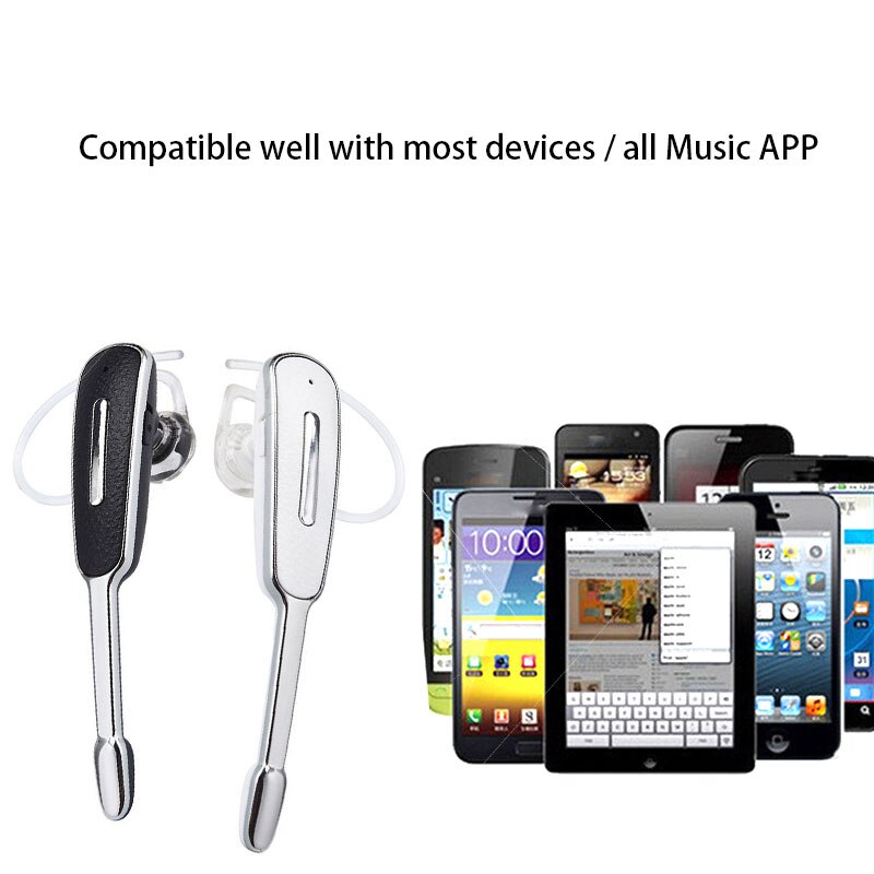 Draadloze Bluetooth Oortelefoon Oorhaak Handsfree Business Sport Stereo Headset Auriculares Met Mic Voor Samsung Smart Phone Android