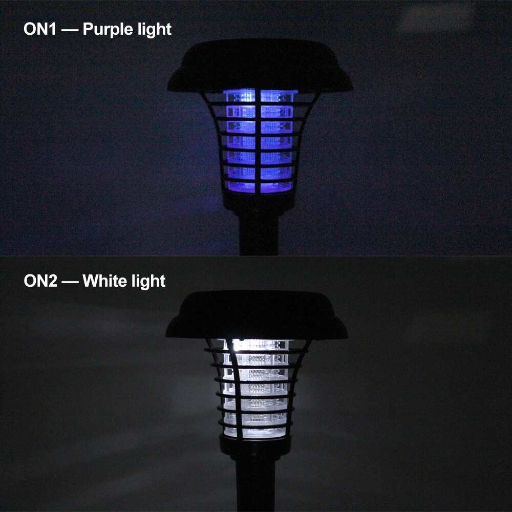 Solar Powered LED lawn light Fly Bug mosquito killer Outdoor garden Lighting Anti-mosquito lamp