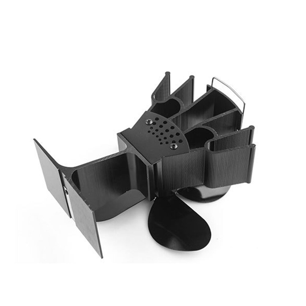 4 lames de Distribution de chaleur efficace, cheminée de maison, noir, poêle à ventilateur, poêle à brûler, , ventilateur alimenté par la chaleur