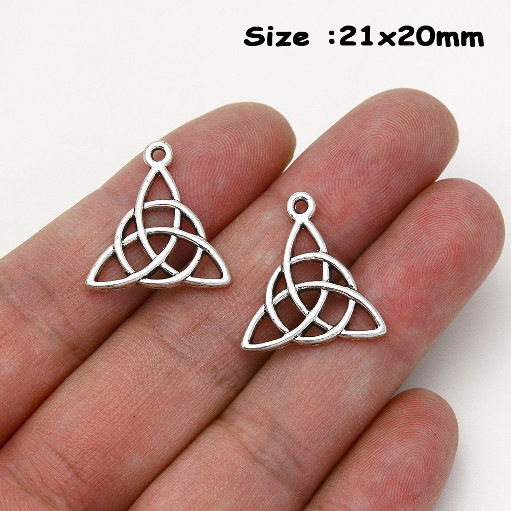 12/20pz Misto Amuleti di Protezione Celtica Pendenti e Ciondoli Wiccan Nodo della Strega Stregoneria Irlandese Pendenti Fai Da Te Orecchino Creazione di Gioielli Forniture: Luce di Colore Giallo Oro