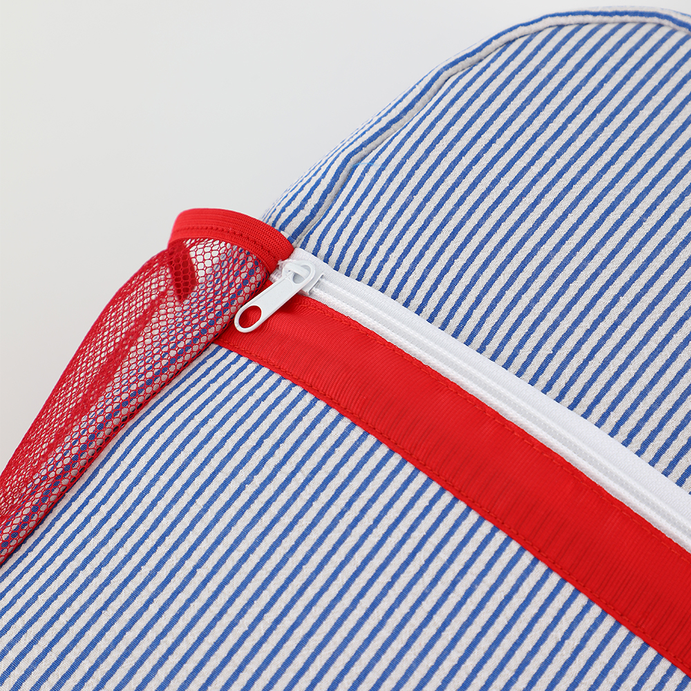 Seersucker gestreepte rugzak peuter klassieke schattige kinderen schoolboekentas voorschoolse kleuterschool kinderen tas