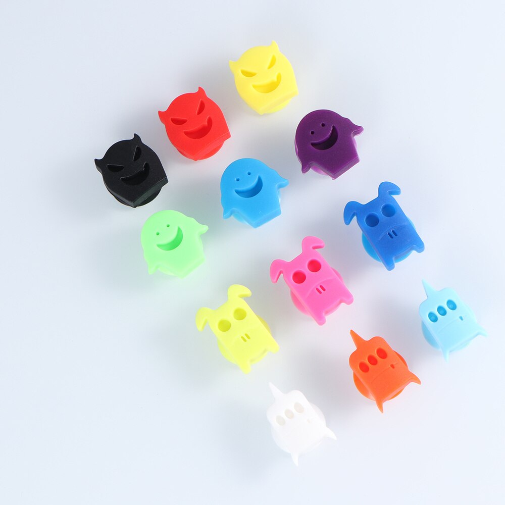 12 Stuks Siliconen Glas Marker Creatieve Gezicht Drink Bedels Label Mark Glas Identificatie Voor Party Banquet