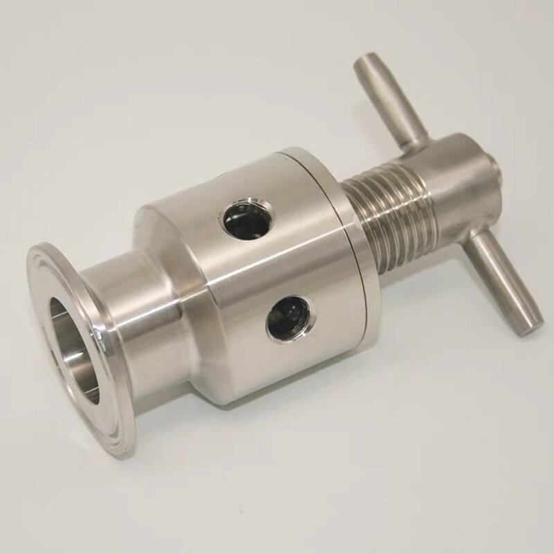 1Pcs 1.5" Tri Clamp Sanitary Adjustable Pressure Relief Safety Valve 0-0.35 Mpa SUS304
