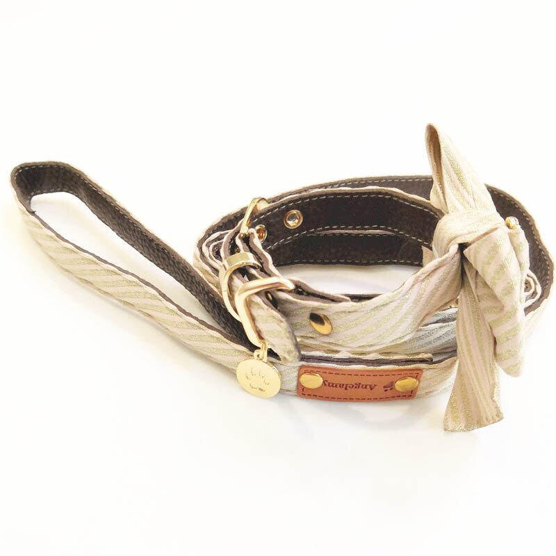 Prachtige Halsband Leash Set Strik Huisdier Kraag Voor Kleine Middelgrote Honden Luxe Halsband Wandelen Lead