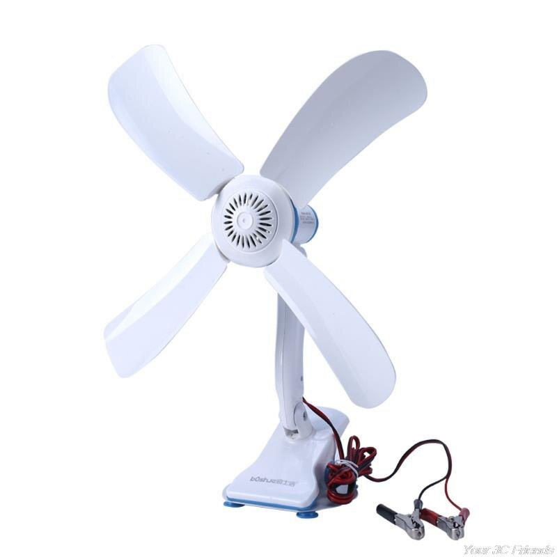 16.5Inch 12V 8W Stille Plafond Ventilator Een Snelheid Rustig Clip Op Ventilator Bureau Ventilator Voor Camping Tent outdoor Auto Suv Slaapkamer C63A: Default Title
