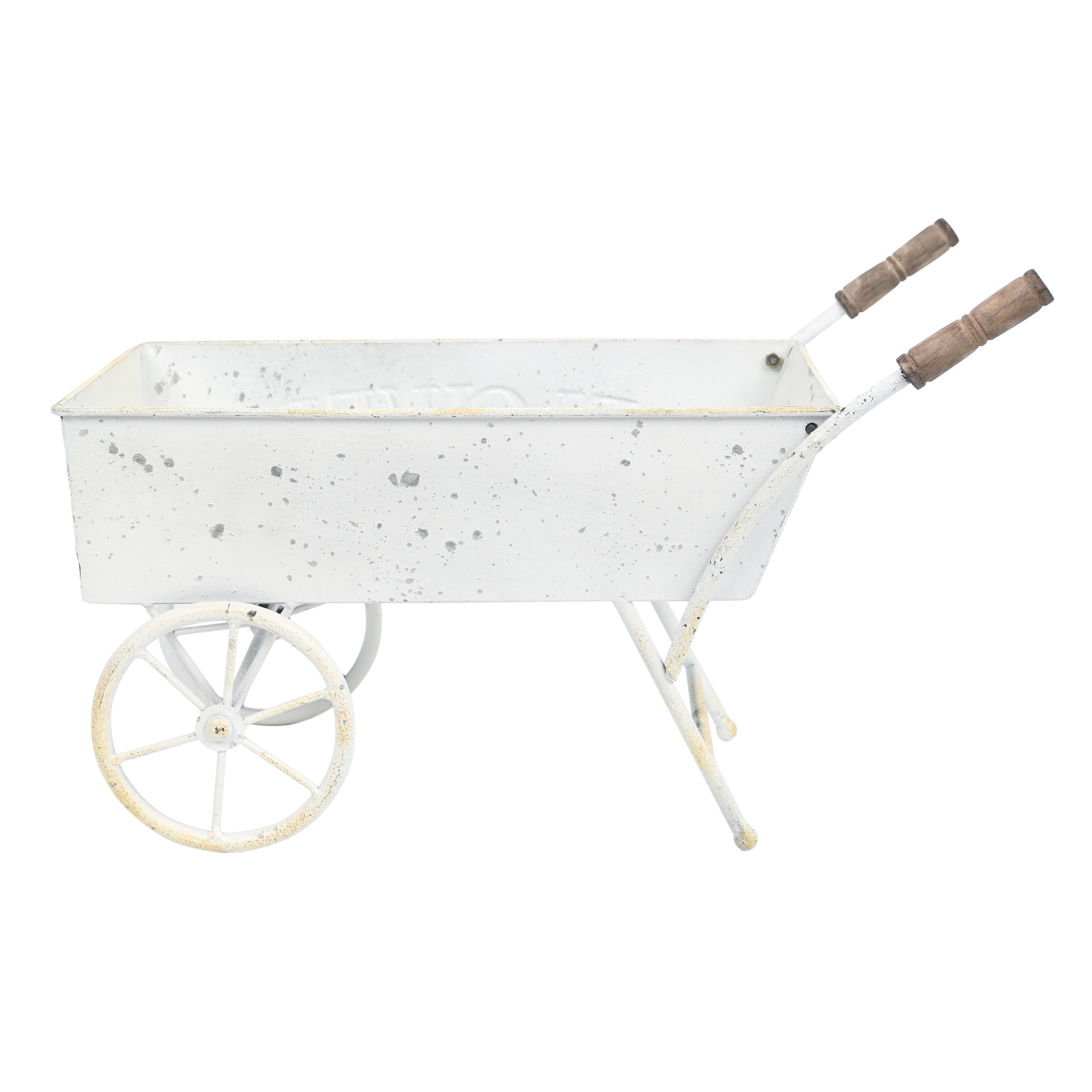 Carro de flores pequeño Vintage, macetero de carretilla, macetero de vagón de Metal para plantas de interior y exterior, carrito decorativo de jardín Pla