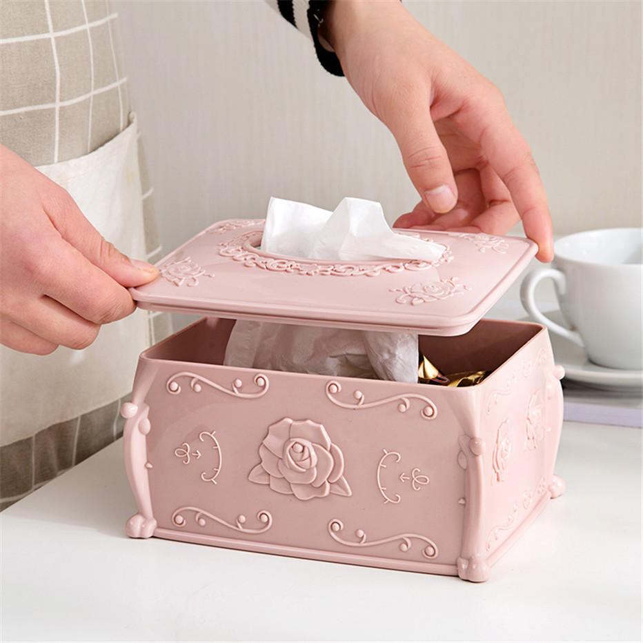 Tissue Box Napkin Storage Living Room Organizer Car Paper Holder Kitchen Bathroom Home Office Napkin Container Home Decoration