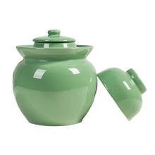 Traditional Pickle Jar Ceramic Pickle Container Fermentation Jar with Lid