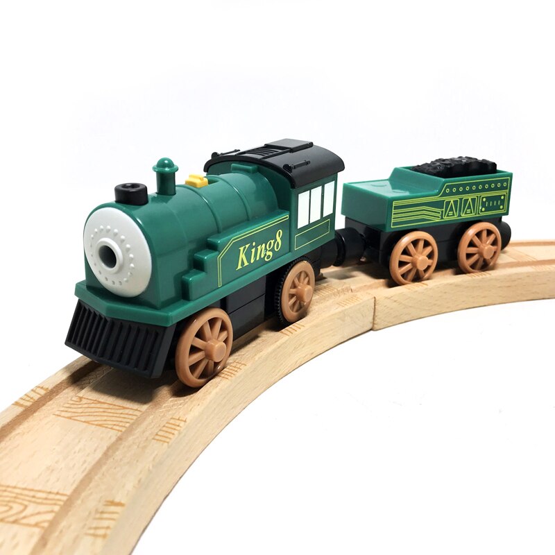 W131 Kinderen Elektrische Trein Speelgoed Magnetische Slot Diecast Elektronische Speelgoed Verjaardag Cadeaus Voor Kinderen Fit Brio Track Houten Track