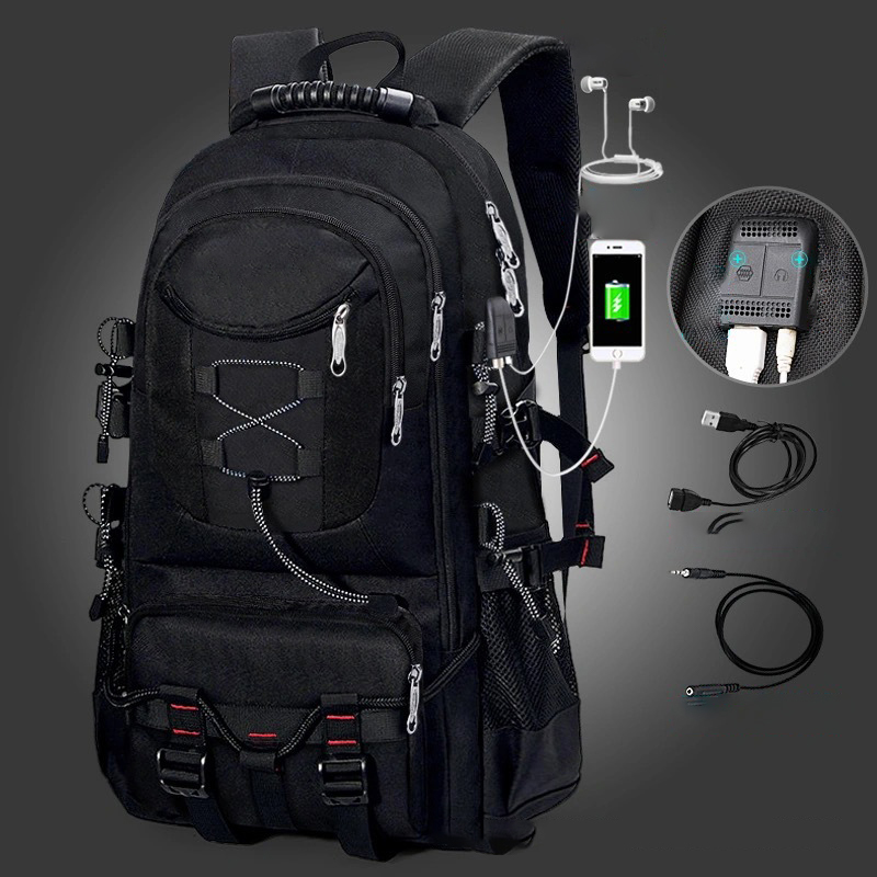 Multifunctional Travel Backpack Men Waterproof Business Bag Expandable USB Shoulder Bag Large Capacity 17.3 Laptop Bag Mochila: Default Title