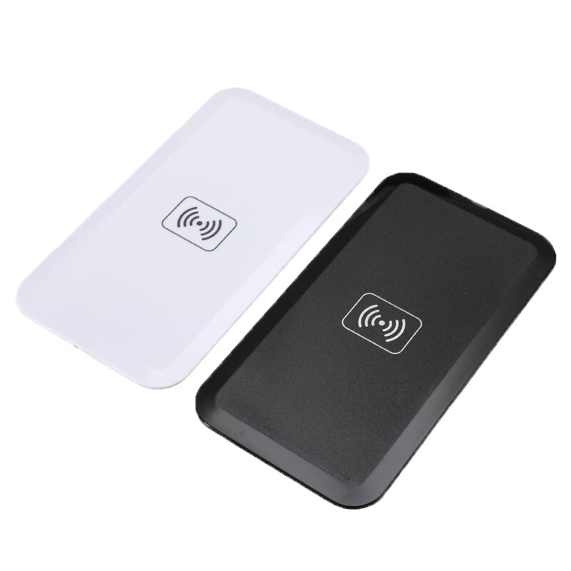 Ultra-Thin Universal QI Wireless Charger Plate For Android Phones Rectangle Portable 1000mA Charging Pad White Black