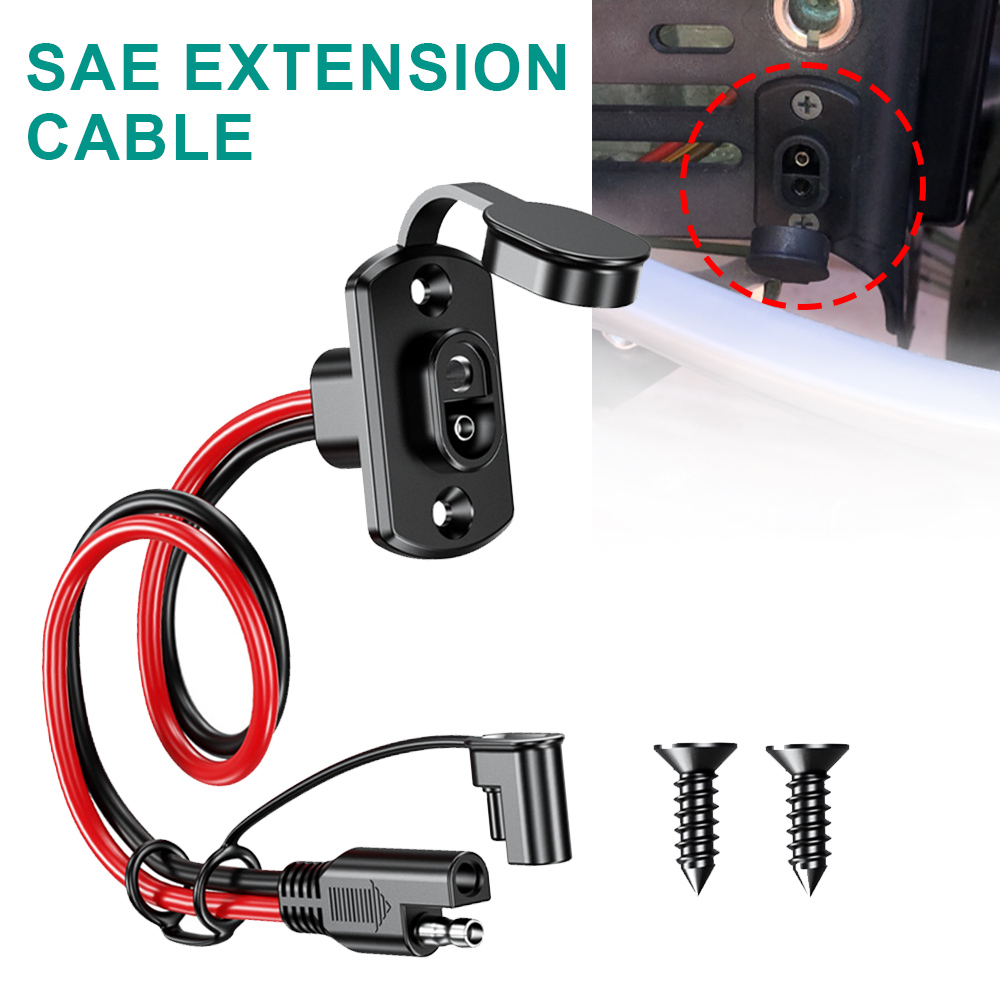Adaptador SAE de enchufe macho, conector rápido SAE, Cable hembra de 12AWG, Cable de extensión de 30CM, resistente al agua