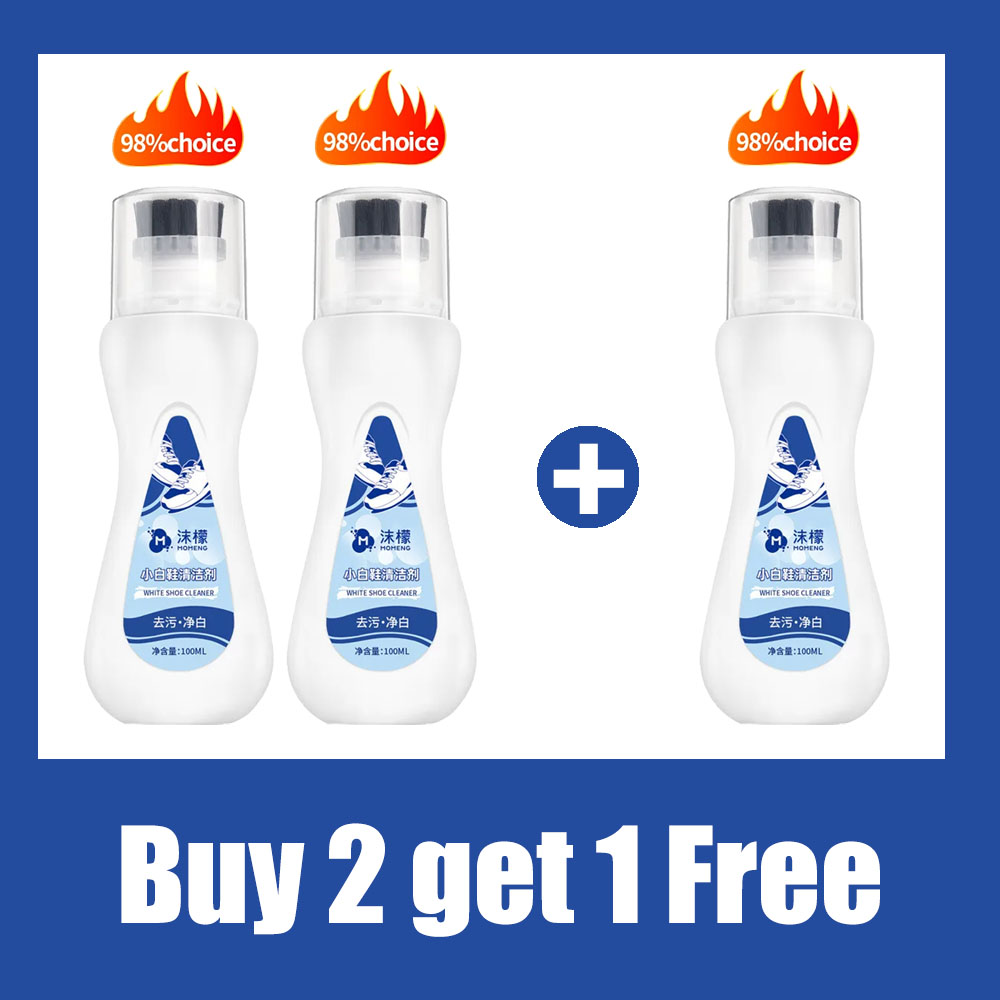 White Shoe Cleaner Shoes Whitening CleanerSneaker Household Cleaner Strong Decontamination Foam Type Dry Cleaning Agent: Blue