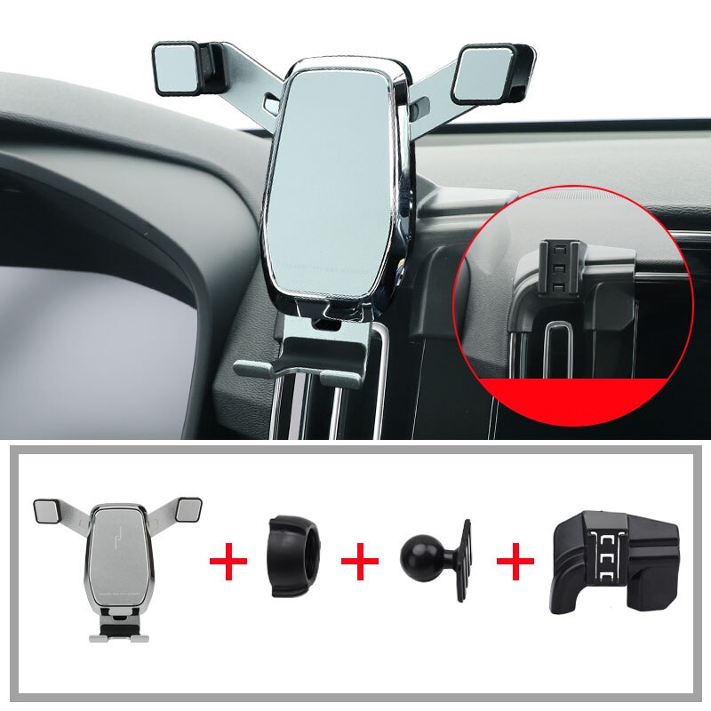 Voor Volvo Xc40 Accessoires Xc40 Interieur Air Outlet Navigatie Beugel Telefoon Houder: Silver