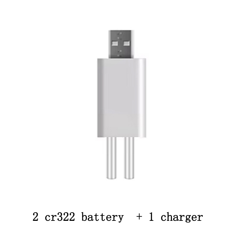 Rechargeable CR425 CR322 Battery USB Charger For Fishing Float LED Light stick Electronic Float Night Fishing Accessories B681: Light Grey