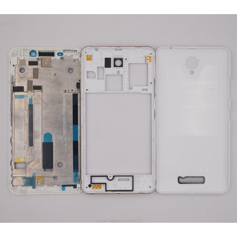 Front Frame Middle Frame Battery Door Back Cover For Lenovo A5000 Housing Without Power Volume Buttons Replacement Repair Part