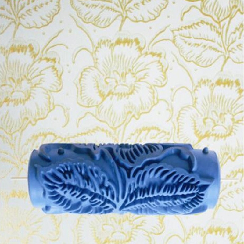 Patterns Wall Decoration Paint 5" Rubber Roller Brush Head Without Painting Tools Wallpaper Home Room Painting Machine: Royal Blue