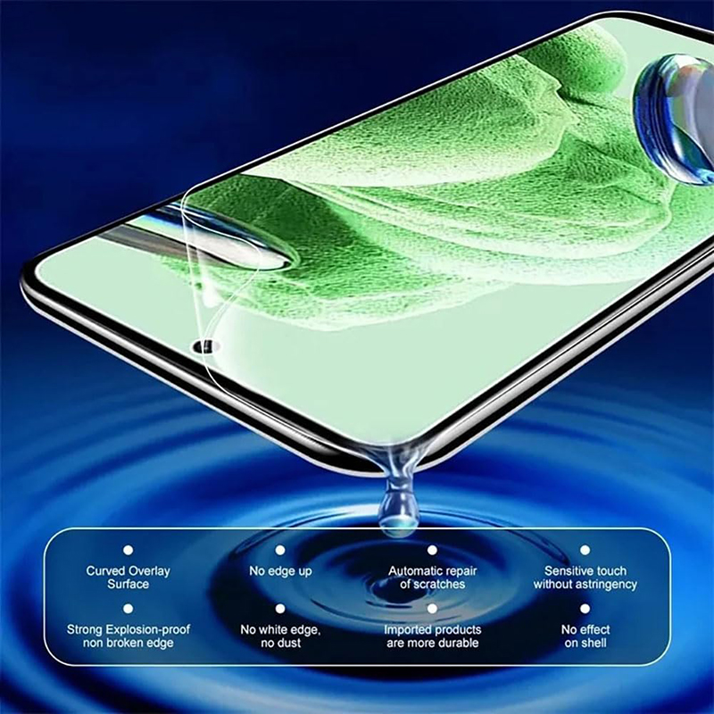 Protector de pantalla de cobertura completa para iPhone 16E 16 15 14 13 12 Mini 11 Pro XS Max X XR SE 7 8 Plus, película protectora de hidrogel, 5 uds.
