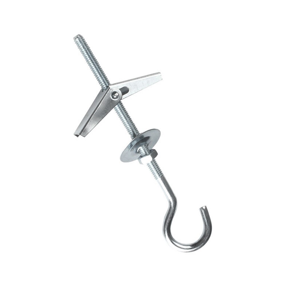 2/4 Pcs M4 Koolstofstaal Gipsplaat Plafond Muur Lente Toggle Haak Bouten Hanger Muur Bevestiging Ankers Haak Met Schroefdraad Haken