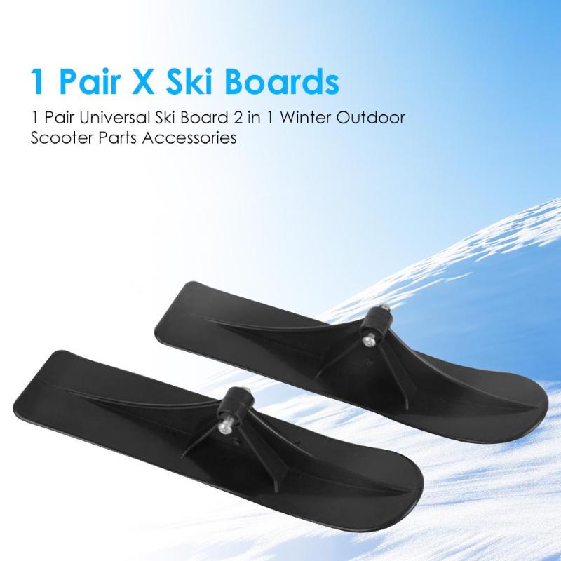 Ski Boards Delicate 2x Universal Ski Bord 2 in 1 Winter Outdoor Sport Roller Zubehör Schwarz