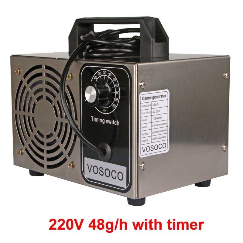 Ozone Generator 36g/h 220V Portable Ozonizer Air Purifier air cleaner Sterilizer Disinfection sterilization ozonizer With timer: 220V 48g / US