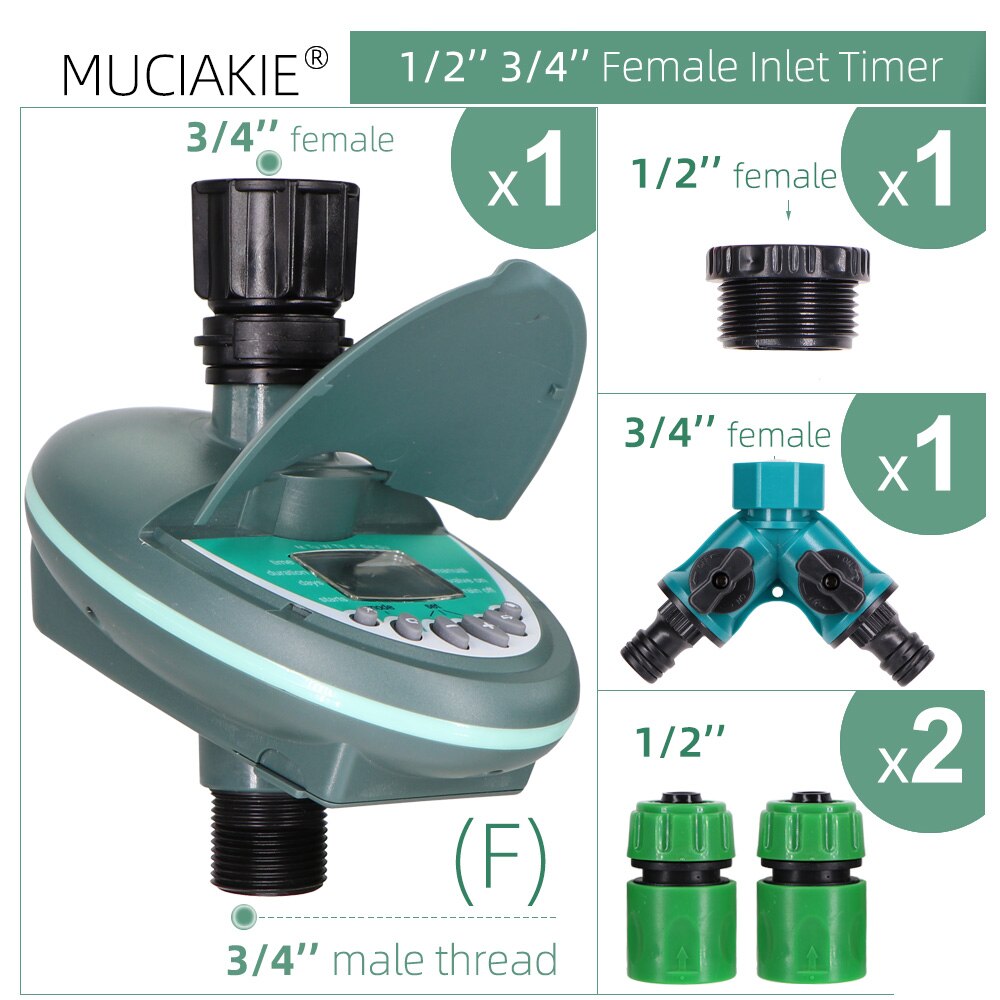 1PC Drip Irrigation Programmable Water Timer Greenhouse Electronic Automatic Irrigator Controller System: F