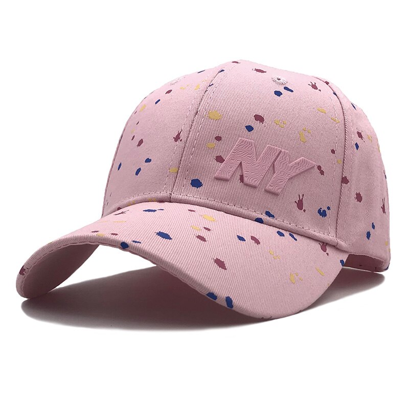 Baseballkappe mit frühlingsmotiv, Graffiti-farbflecken, damen-snapback- #39 , Trend-herren-draussen-visierkappe, Hüfte-hüpfen-kappe: Rosa