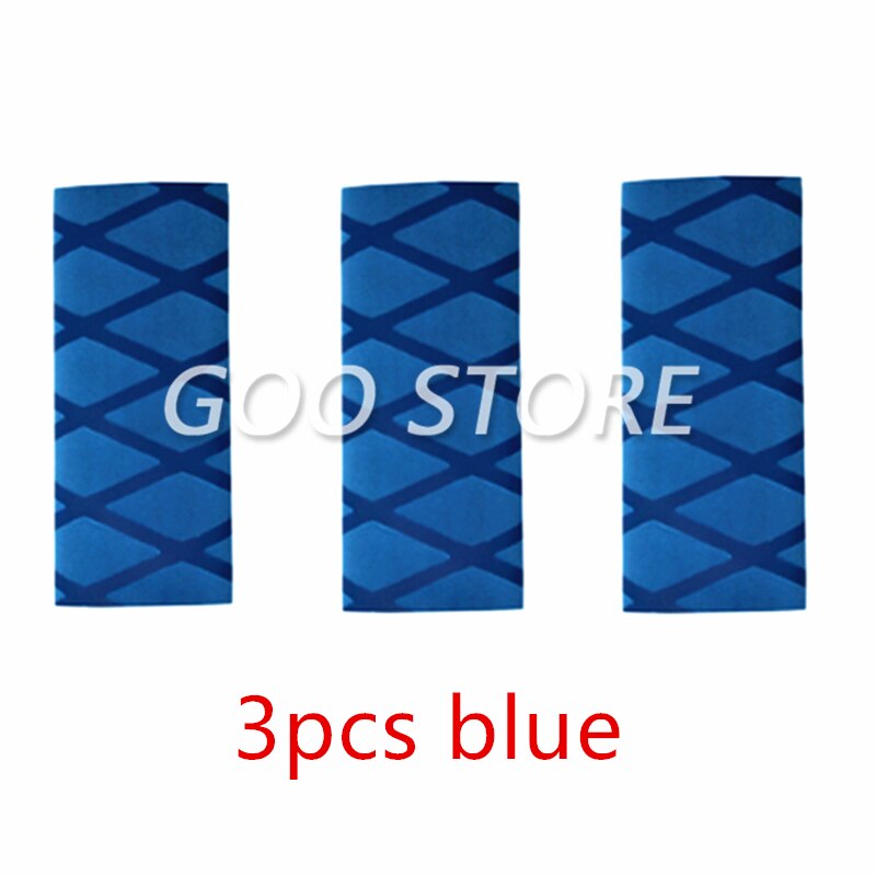 Raquetas de tenis de mesa, cinta con mango de sobregrip, Material Termocontraíble, juego de Ping Pong, empuñaduras de murciélago, accesorios de banda para el sudor, 3 piezas: 3pcs blue